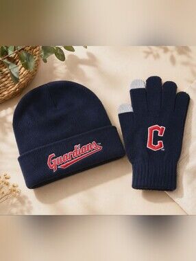 Guardians Navy Knit Beanie and Touchscreen Gloves Set